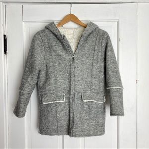 ZARA Girls Wool Blend Gray Coat Size 11/12